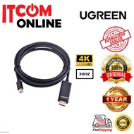 UGREEN MINI DISPLAY PORT MALE TO HDMI 4K 30HZ 3M CABLE (UG-10455) BLACK