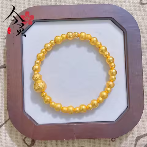 Collection-Grade Real Gold Bracelet Women 24K Gold AU999 Real AU999 Gold, Durable