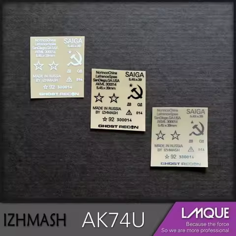 AK74U Metal Sticker DIY Decoration MK18 New Weill G36 Jinming M4 Gel Ball Water Gun HK416 LeHui AK74
