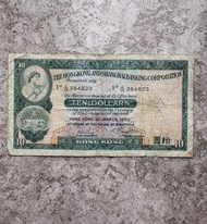 歷史舊鈔票 10蚊青蟹香港舊銀紙幣收藏