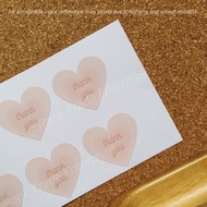 Ins Style Love Shape Thank You Sticker, Mirrorcoat Sealing Sicker, Sticker Terima Kasih, Doorgift St