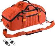 Large Duffle Bag, 3-in-1 Tactical Backpack MOLLE Pack for Sports, Gym, Outdoor, Orange, 65L