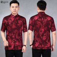 [SG SELLER] High Quality Silk Satin Tang Suit Dragon Embroidery Plus Size Samfu for CNY Chinese New 