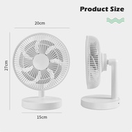 🇸🇬 Fast Delivery Oscillating Fan rechargeable Desk Fan Mini Usb Fan with 4 Speeds Portable Table Small Fan Mini Fan with Rechargable Battery 摇头可充风扇 gifts Christmas present