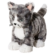 LILLEPULT Soft toy, grey/white, cat