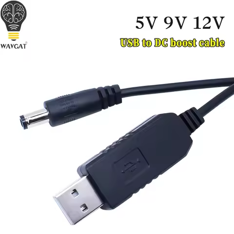 USB power boost line DC 5V to DC 5V 9V 12V Step UP Module USB Converter Adapter Cable 2.1x5.5mm Male