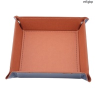 Creative Dice Holder Dice Rolling Tray PU Leather Folding Tray durable Velvet Accessory
