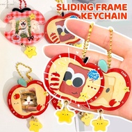 Transparent Photo Frame Keychains - Charm Bag Backpack Hanging Pendant - Acrylic Sliding Keychain - 