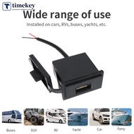TKEY USB Car RV Charger Socket For Motorcycle Auto Truck ATV Boat Bus Waterproof Power Adapter Outle