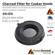DELIZIA KREA M300 PU3V 2L IX F/90 (E015A) | Compatible Cooker Hood Charcoal Carbon Filter Replacemen