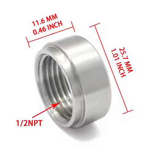 Stainless Steel 1/2NPT 1/4NPT 1/8NPT 3/4NPT 3/8NPT Female Threaded Stepped Weld Bung Metric Fitting 