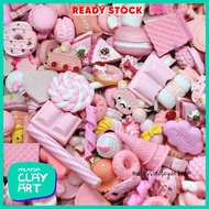 10 X PINK ASSORTED MIX KAWAII DECODEN KIT CUTE CABOCHONS