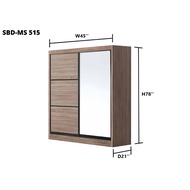 MIXBOX-MATE PRO PLUS- 4 x 6.5 FT Sliding Door Wardrobe / Already Install / Storage Organization / Almari Baju 4x6.5FT