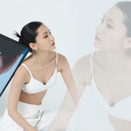 Bra Top涼感細肩無鋼圈內衣-白色