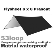 TENDA DISC PRICE - Flysheet tarpaulin tent 6m x 8m Prasout Original