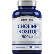 Piping Rock Choline Inositol plements | 500mg | 200 Capsules | Choline Bitartrate & Myo-Inositol | N