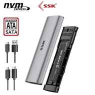 SSK M.2 SSD NVME SATA Enclosure Dual Protocol NVME SATA SSD Case 2242 2260 2280 SSD Enclosure