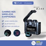 ATLAS M25/M90PRO/AIR31 Earbuds TWS Bluetooth Wireless 5.3 Headset Digital Noise Reduction Stereo Mus