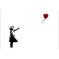 Banksy Girl with a Balloon Street Art Banksy Canvas Print Bansky Modern Art Grafitti Canvas Wall Art
