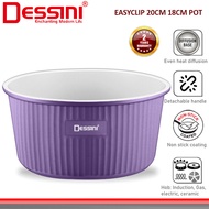 DESSINI ITALY EASYCLIP ESC-P18 18CM ESC-P20 20CM Detachable Handle Induction Casserole Bowl Stock Po