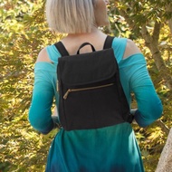 美國 TRAVELON | Signature淑女三層防盜後背包(黑) | RFID 雙肩