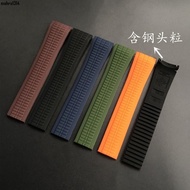 ((All-Match Strap) Soft Elastic Silicone Rubber Watch Strap Suitable for Pedar Purley 5168 Grenade Aquanaut Series 22MM