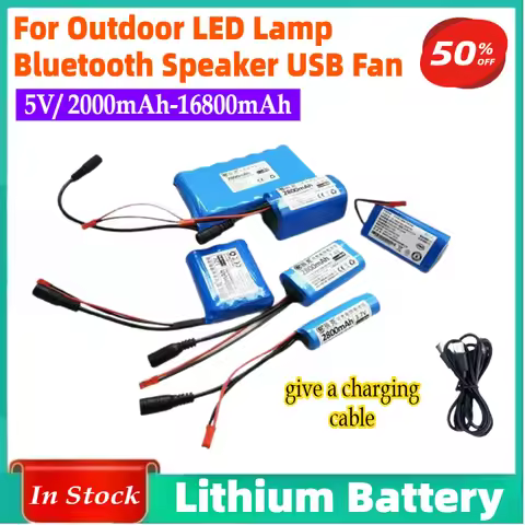 5V Lithium Battery Rechargeable Single Chip Microcomputer for Outdoor LED Lamp Bluetooth Speaker USB