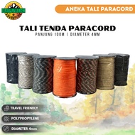 TENDA TAFFSPORT PARACORD ROPE TENT PRUSIK CAMP CLOTHES DRYING 7 CORE 4mm 100M