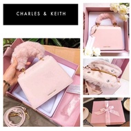CHARLES AND KEITH'S Pink Fur Bag