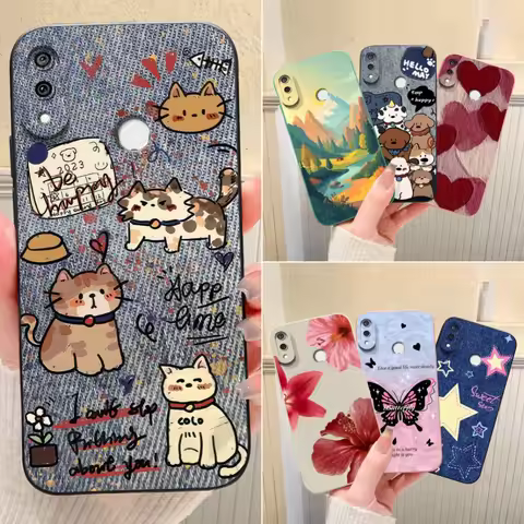 For Huawei Y9 Y9s Phone Cases For Lovely Kitten Puppy Protective Funda For Huawei Y9s Coque Y9a Back