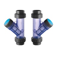 [.667.] Y-type PVC pipe filter UPVC quick-loading transparent plastic water pipe chemical pipe DN20-