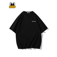 Pancoat Short-Sleeved t-Shirt Men Japanese Simple Pure Cotton t-Shirt Loose Street Wear All-Match American Couple