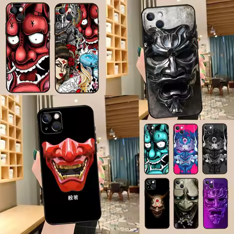 Japanese Oni Hannya Demon Mask Case For Honor Magic 8 5 6 7 Pro Cover For Honor 400 200 Lite 50 70 9