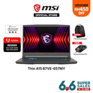 MSI Thin A15 B7VE-657MY (15.6" FHD IPS 144Hz/R7-7735HS/16GB DDR5/512GB SSD/RTX4050/Win11/Ms Office/2