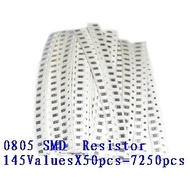 0805 SMD 5% Resistor Samples kit ,1R-1M ohm 146ValuesX20pcs=2920pcs,