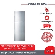 Sharp 360L 2 Doors Inverter Fridge / Refrigerator SJ366MSS