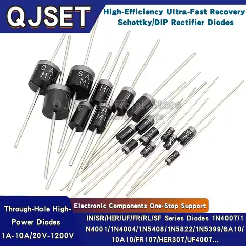10/50pcs 1N4007 1N5408 4148 SR RL FR HER207 6A 10A10 SF58 1N5819 4001 5822 Rectifier Diodes Fast Rec