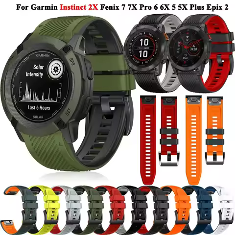 Quickfit Watch Strap For Garmin Fenix 7X 7 Pro Solar 6 6X Pro Sapphire 5X 5 Plus Wrist Band Bracelet