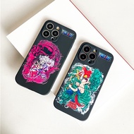 I.Case_Store 2 Flat Straight Soft Case Motif One Piece Splash Luffy Zorro Compatible with iphone 7 8