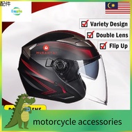 motorcycle accessories ❉GXT™ Helmet motor Topi keledar motorcycle GXT helmet double visor open face motosikal bike helmet moto Stylish dual lens✬