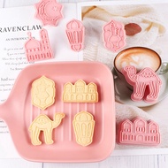 6Pcs/set EID MUBARAK Biscuit Mold Camel Castle Star Shaped Cookie Cutter Ramadhan Decoration EID Par