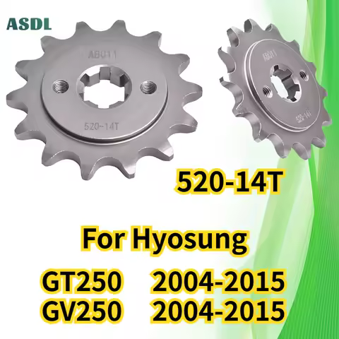 520-14T 520 Chain 14T Motorcycle Front Sprocket Gear For Hyosung GT 250 Comet Sport GT250 2004-2015