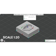 MINIATURE SQUAT WC 1:20 DIORAMA SQUAT WC 1:20 3D PRINT/ 1:20 SQUAT WC MINIATURE 1:20 SQUAT WC MODEL/