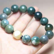 【瑪瑙手串】天然 綠瑪瑙圓佛珠 綠色精品手串手鏈男女送禮