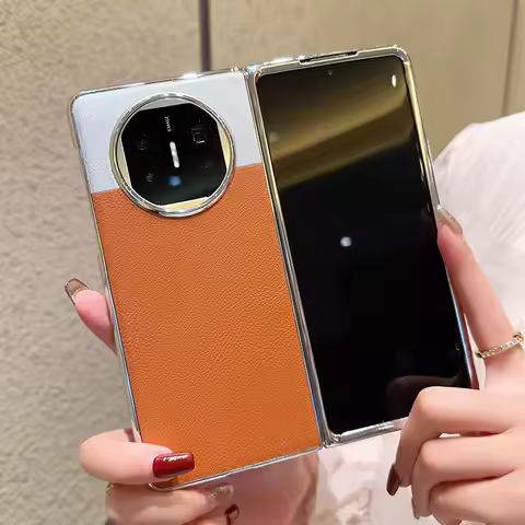 For Huawei Mate X6 Case Luxury PU Leather Skin Plating Protective Back Cover Case For Huawei Mate X6