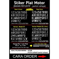 Motorcycle Number Plate Sticker (Reflective Material)