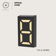 Homlly Solar LED Lighted House Door Number Sign Lamp