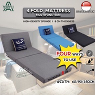 YAYU Foldable Mattress Single Mattress And Queen Foldable Bed Thickened Sponge 4 Fold 8cm Floor Tatami Mattress Sleeping Mat