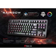 XTRIKE ME Mechanical Gaming Keyboard - 87-Key 5 Color Rainbow With 8 Lighting Modes Backlight Cable 