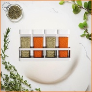 [LS] 4pcs/Set Seasoning Jars Set Portable Transparent Spice Condiment Organizer Bottle Modern Kitche